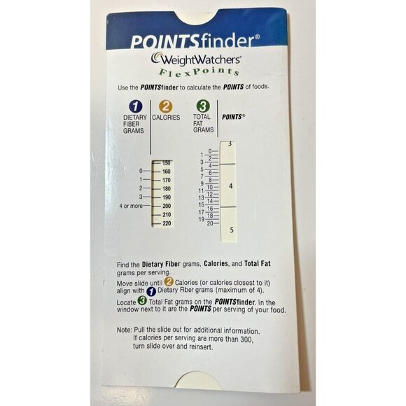 Weight Watchers Flex points finder Slide Calculator Plan Slider- open package - Picture 1 of 2